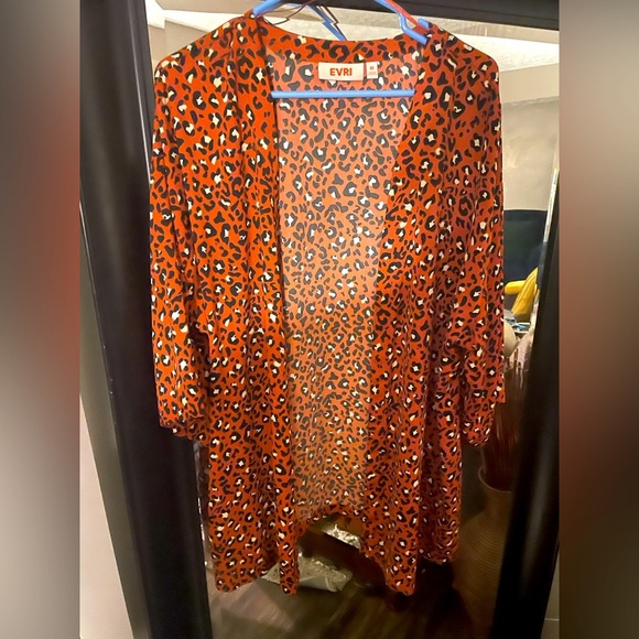Evri Cardigan orange leopard - Picture 1 of 2